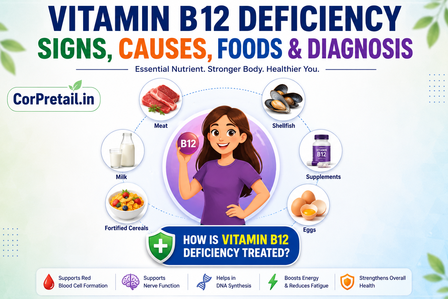 Vitamin B12 Deficiency: Signs, Causes, Foods & Diagnosis