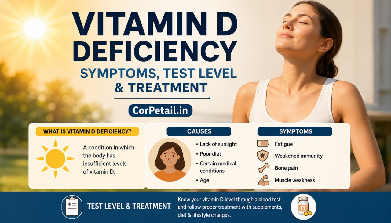 Vitamin D Deficiency: Symptoms, Tests, Levels & Treatment